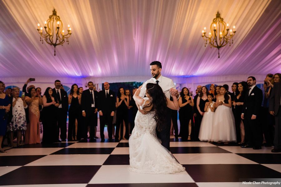 Custom uplighting at a New England wedding