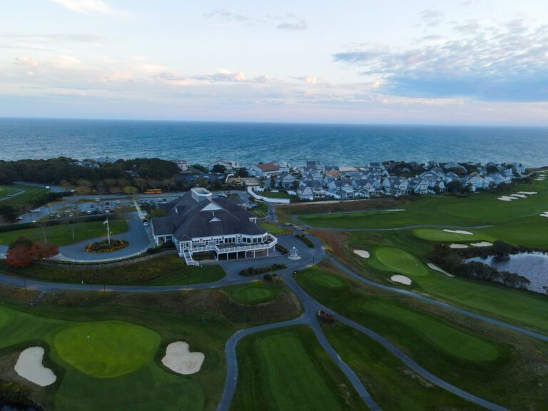 New Seabury golf drone shot