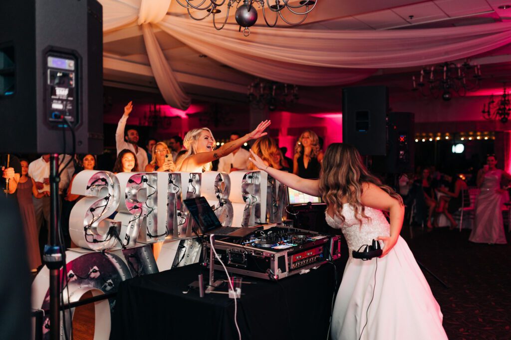 Bride djs wedding