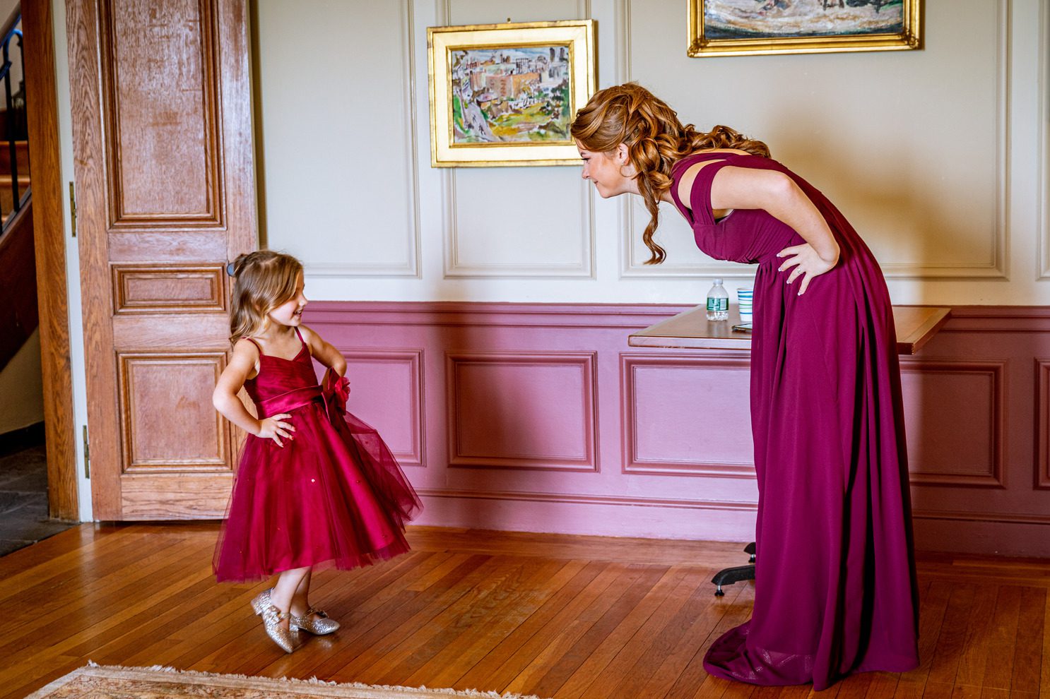 Bridesmaid and flower girl photographed by Nick Grace at a Black Diamond event