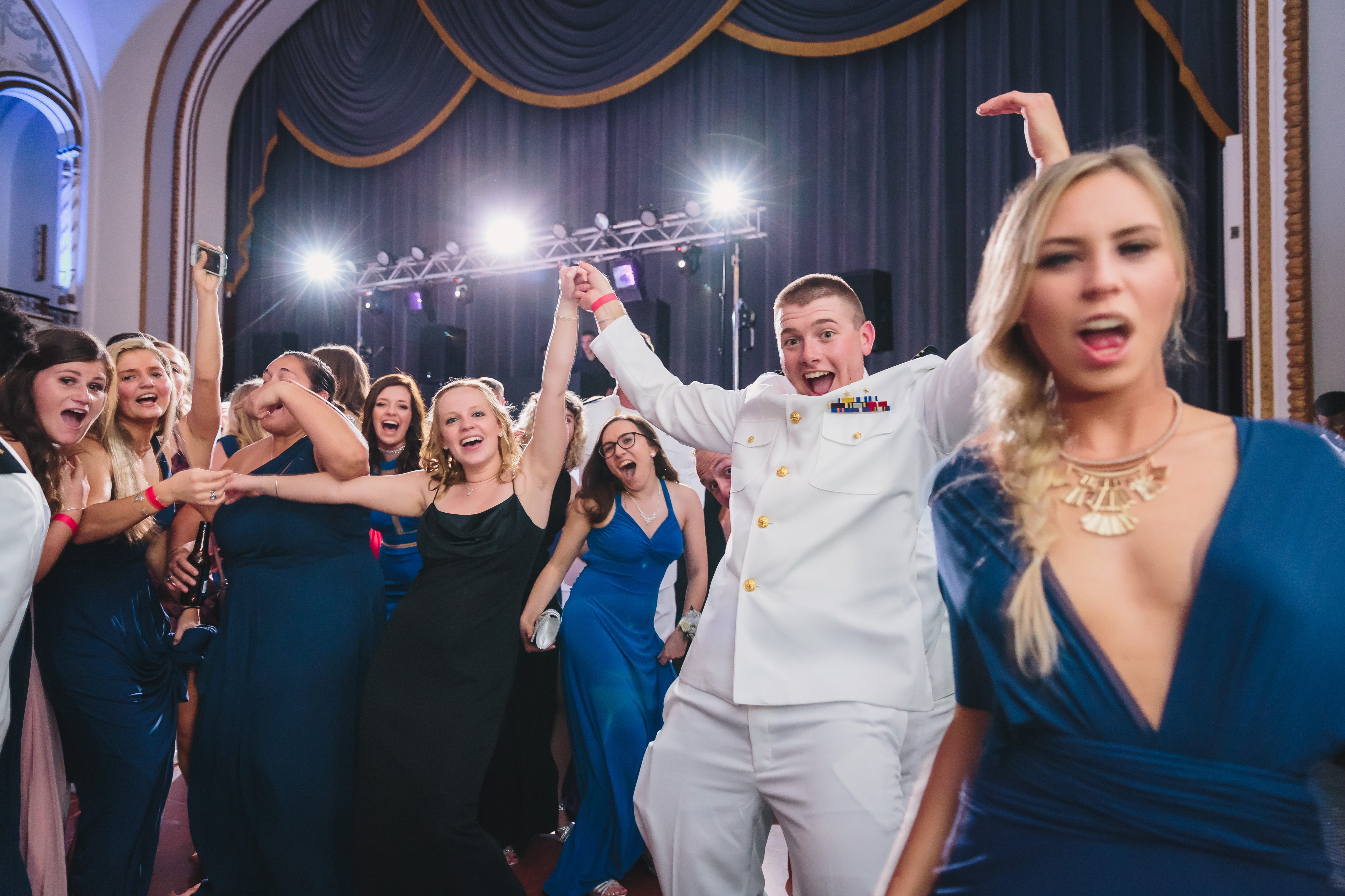 Club-style intelligent lighting at Mass Maritime event