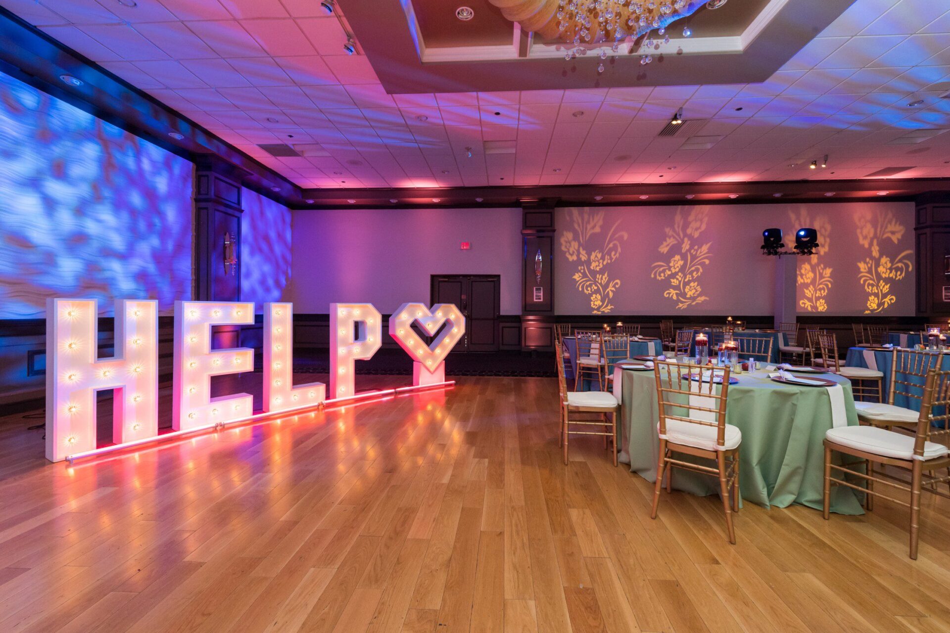 Custom word marquee letters as photo opportunity at event