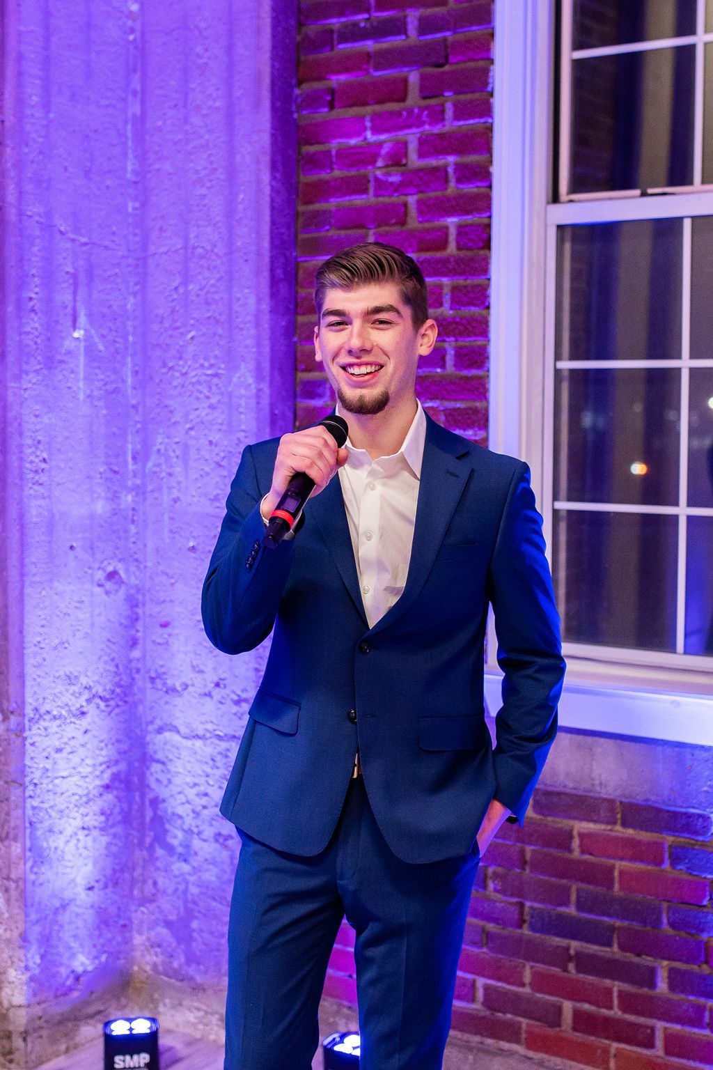 Michael MacBeth as wedding MC at a New England reception