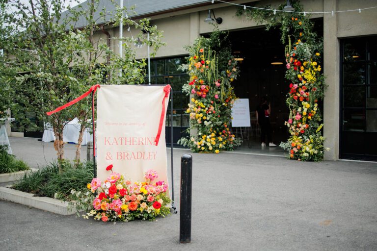 Garage B Event Space Boston, MA with floral design