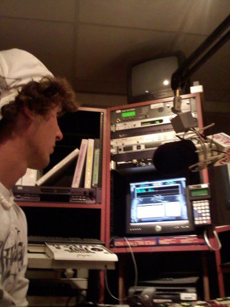DJ David Buono with Boston radio legend Lady D at MIX 98.5, 2005 — the inspiration for the Spinner Music Productions name