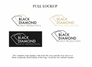 Black Diamond Event Production full color primary logo lockup